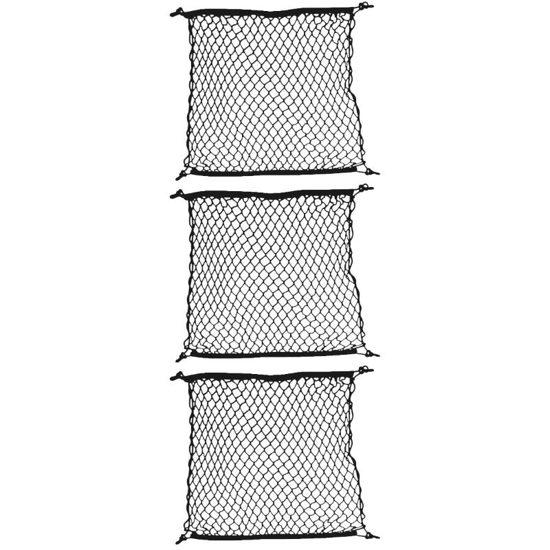 

Car Organizer 3 Pcs Cargo Nets Stretchable Trunk Rear Net Storage Mesh