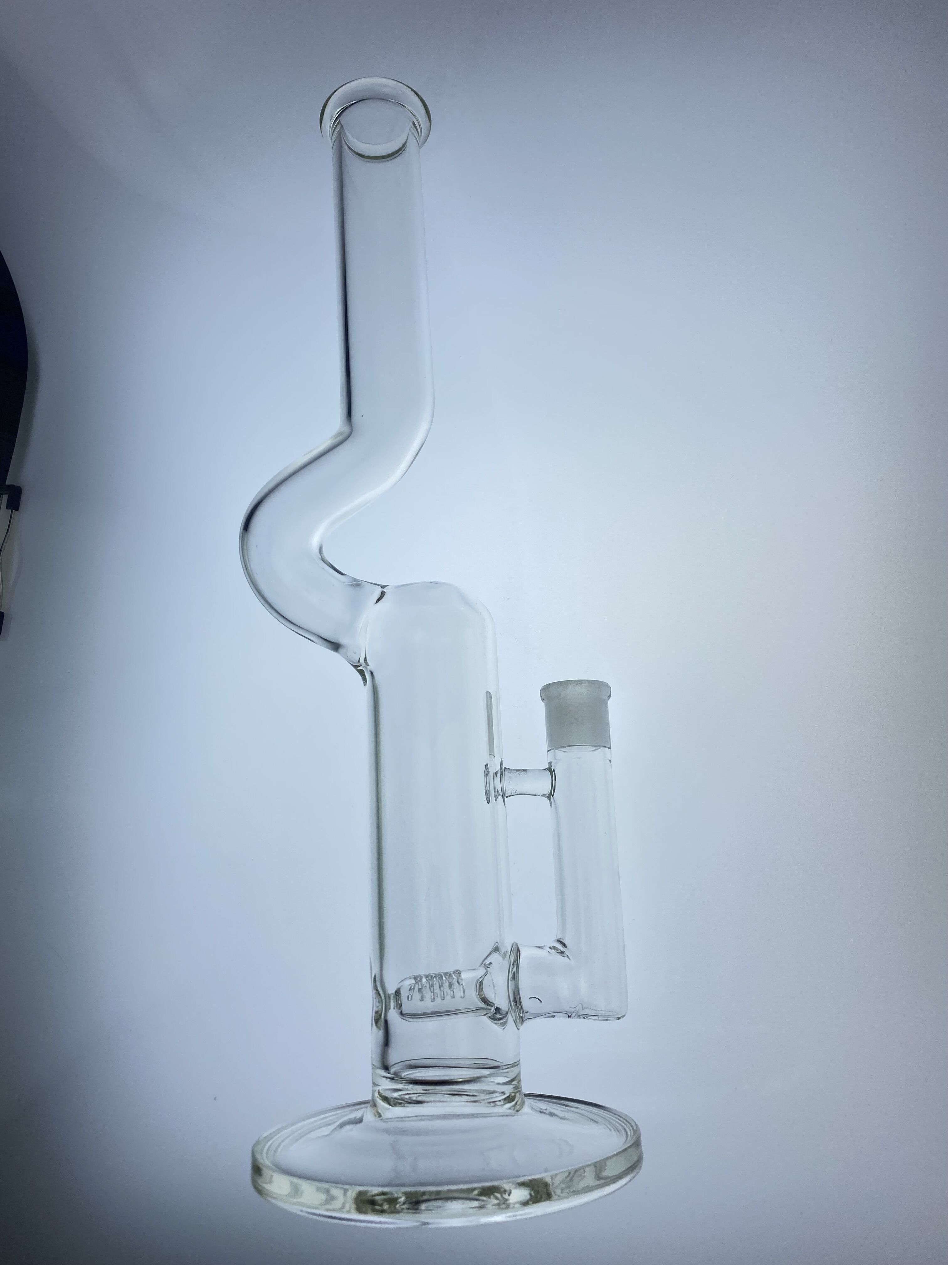 

Glass hookah bent neck bong 18 mm joint 16 inches and clean high quantity