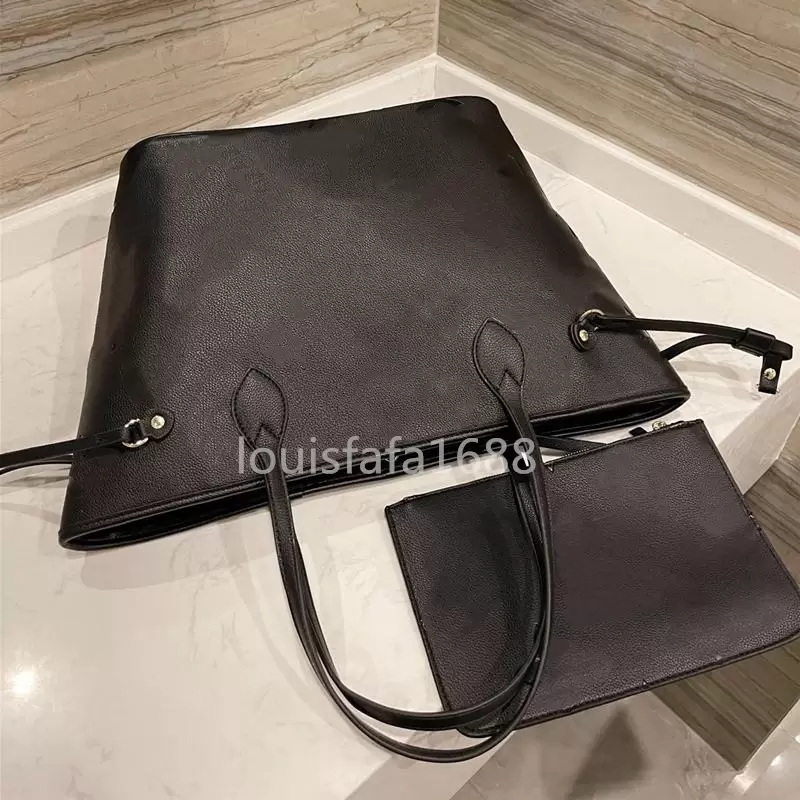 

2pcs Handbags womens Handbags high qulity shopping tote coin purse, Brown