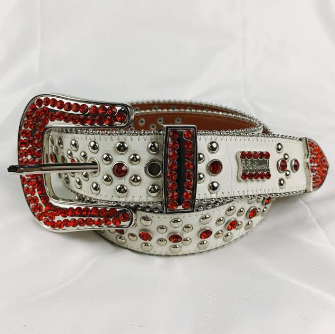 

Rhinestone belt Designer Belts BB Belts For Men Women Classic BB High Quality Waistband Skull Buckle Womens Cintura Ceintures 2202171 Wholesale, Width 4.0cm