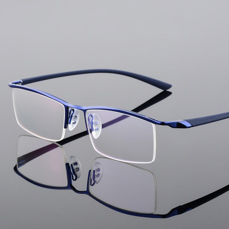 

Fashion Sunglasses Frames Browline Half Rim Metal Glasses Frame For Men Eyeglasses Cool Optical Eyewear Spectacles Prescription P8190Fashion