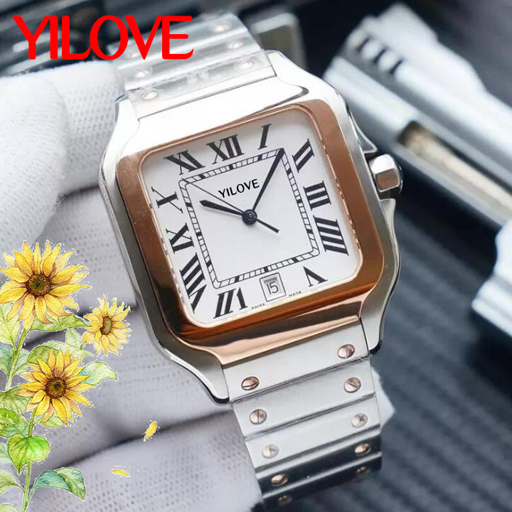 

Classic Atmosphere Stainless Steel Swiss Watch Annual Explosion High-End Men's Fully Automatic Mechanical Clock Luxury Fashion Square Dial Calendar Wristwatch, As pic