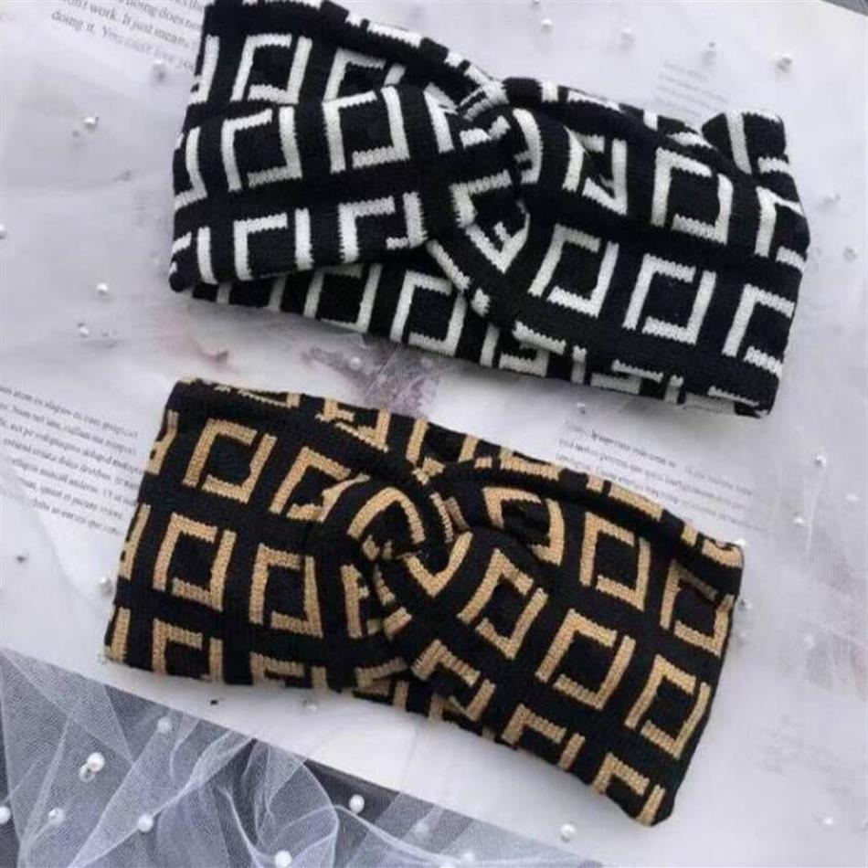 

Fashion Designer Brand F letters Cross Headband Scarf Elastic Running Sports Yoga HairBands Hair bands Retro Turban Headwraps Gift237U