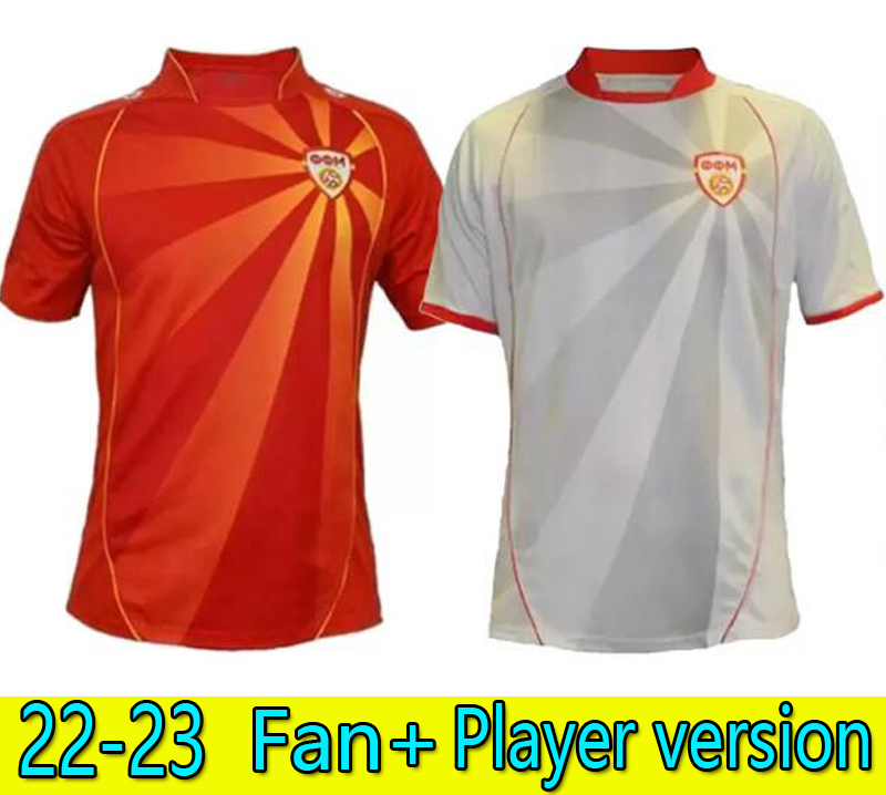 

21/22 North Macedonia Soccer Jersey 2022 National Team Home Away Jahovic Alioski Ibraimi Elmas Enis Bardhi Mens Football Shirt uniforms Sale
