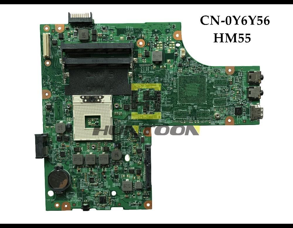 

Motherboards High Quality CN-0Y6Y56 For Insprion 15R N5010 Laptop Motherboard Y6Y56 48.4HH01.021 HM57 PGA989 DDR3 100% Fully Tested