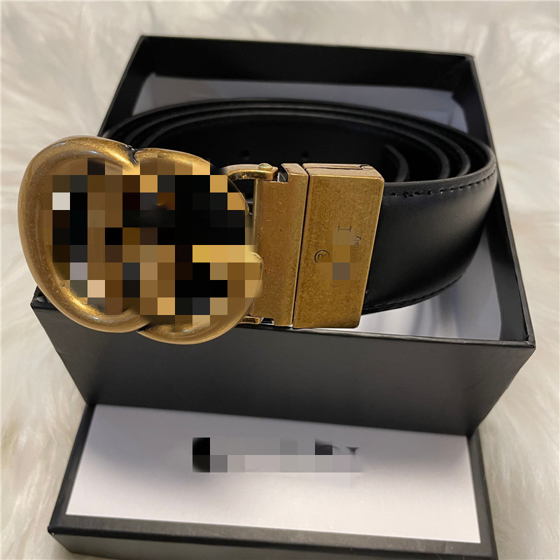 

Classical Men High quality women Designer AAA Belts Genuine Leather Double Letter Buckle Belts Cinturones Man Printing Strap woman Jeans Dress Belt