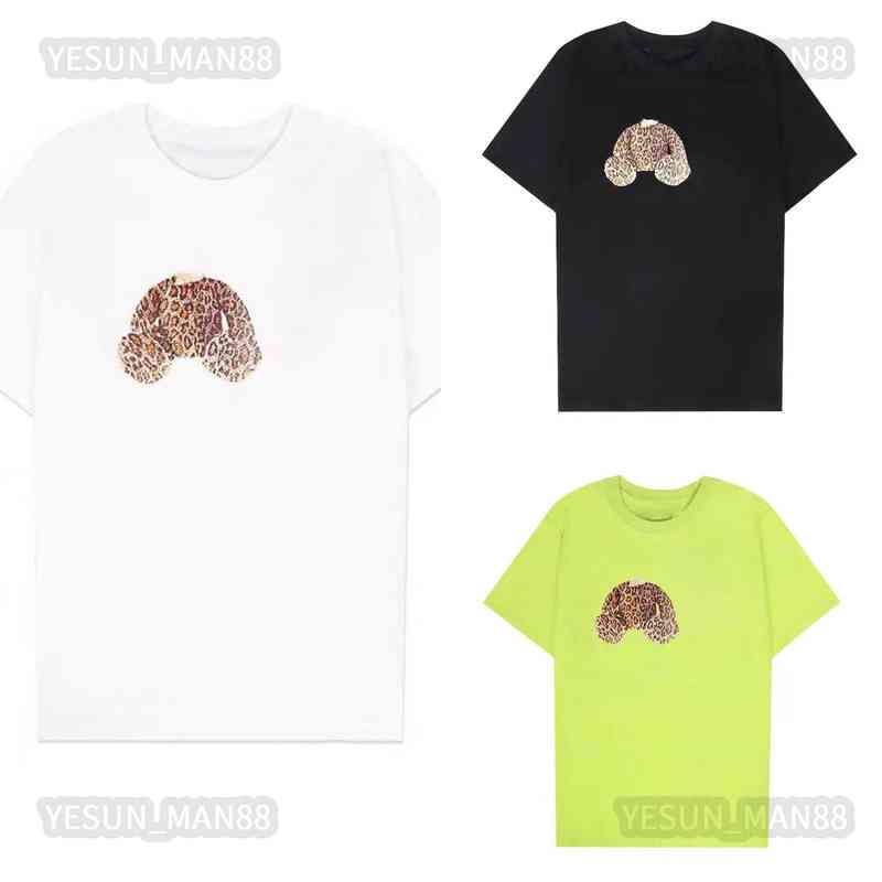

Designer Luxury Palms Classic Leopard Grain Broken Head Bear Letter Printed T Shirt Fashion Angels Mens And Womens Summer PA Tees