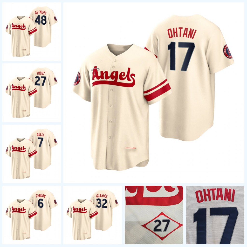 

Los Angeles Shohei Ohtani 2022 City Connect Jersey Angels Mike Trout Mike Mayers Reid Detmers Anthony Rendon Jared Walsh Noah Syndergaard Raisel Iglesias Max Stassi, Men cool base(city connect)