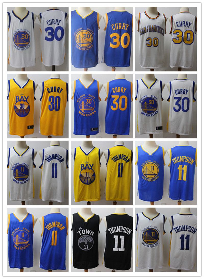 

75th Custom Men Golden State''Warriors''Stephen 3 Poole 30 Curry Draymond 23 Draymond Green 22 Wiggins Klay 11 Thompson Basketball Jerseys, Color