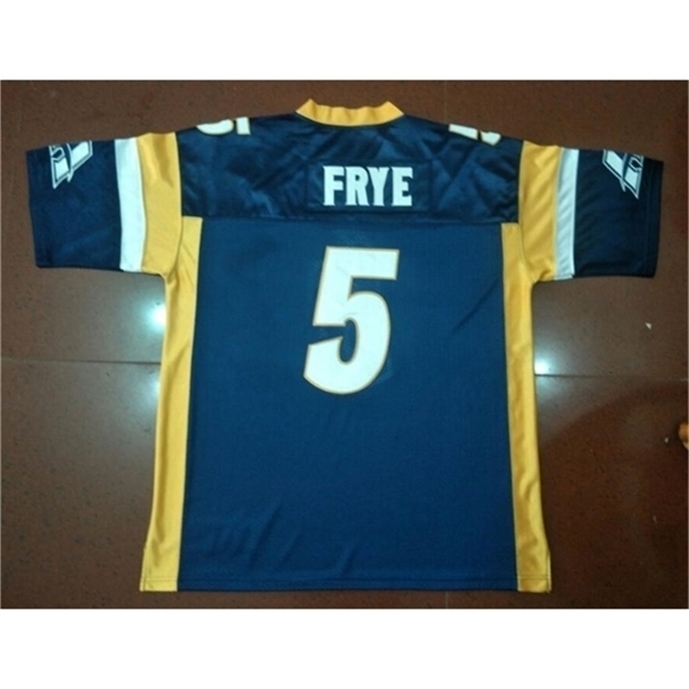 

Jay Uf Chen37 Goodjob Men Youth women Vintage #5 Akron Zips Game Used FRYE Football Jersey size s-5XL or custom any name or number jersey, Blue women s-2xl