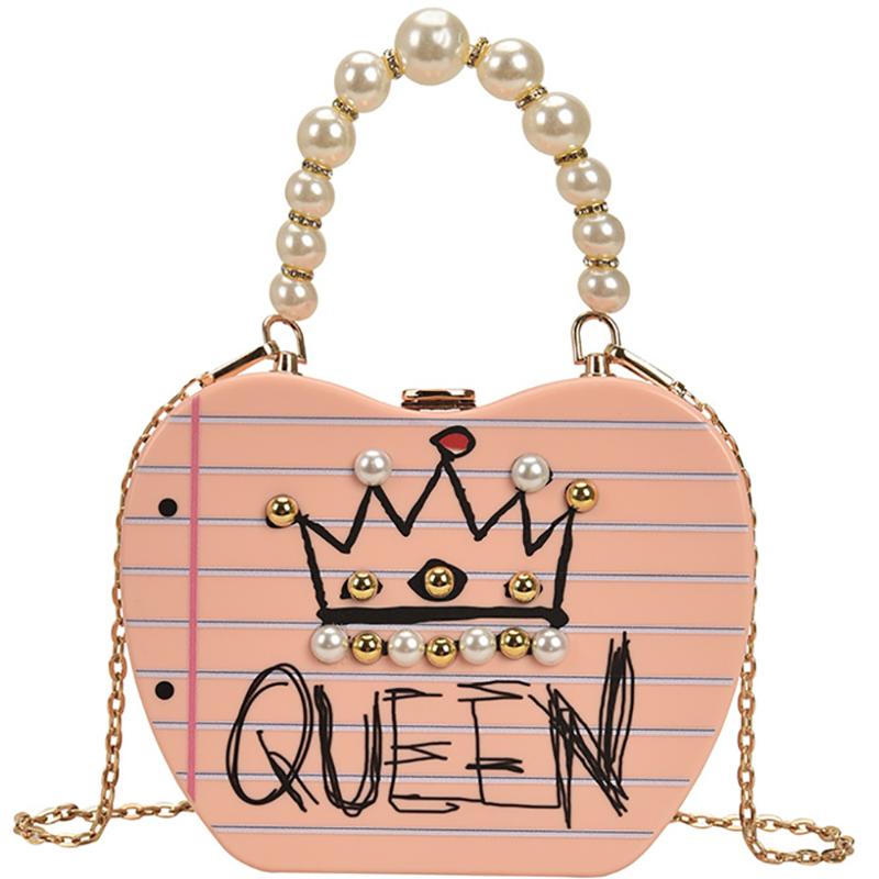 

Evening Bags Acrylic Pearl Handbag For Women Brand Female Candy Color Apple Design Bag Ladies Printed Chain Crossbody 2022 High QualityEveni, 50 pcs choose this