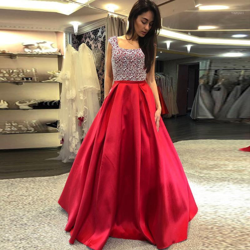 

Casual Dresses Red Party Dress Women Satin Sleeveless Square Collar Backless Formal Summer Long Elegant Sexy Maxi Vestidos