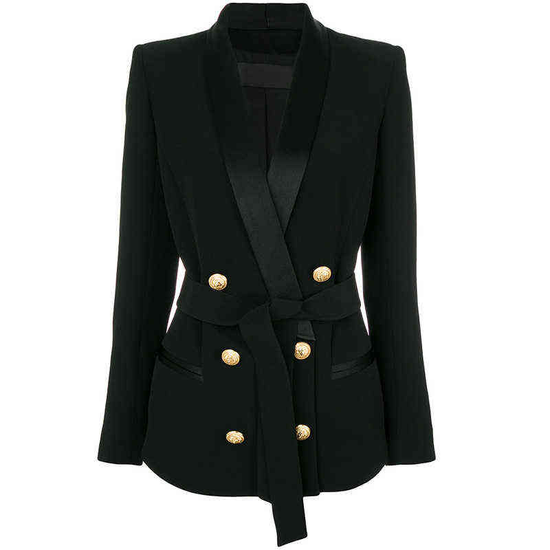 

Pink Black White Blazer Women 2021 New Designer Long Sleeves Double Breasted Button Office Formal Women Blazers Jackets Autumn J220813