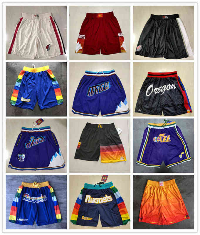 

Denver''Nuggets''men Utah''Jazz''men Portland''Trail Blazers''men Throwback Basketball Shorts pocket, Color