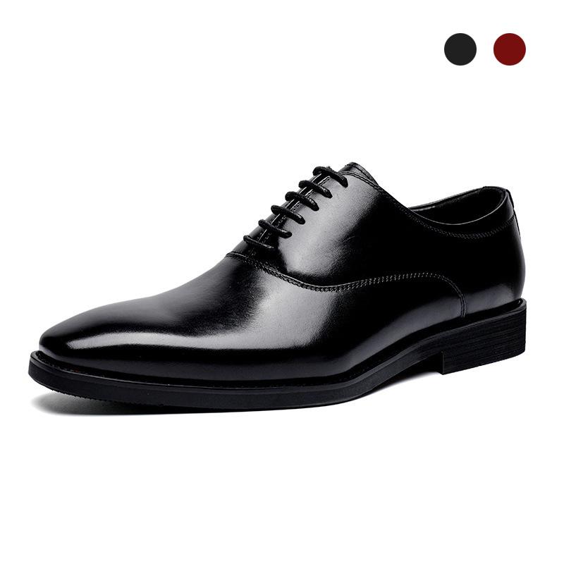 

Dress Shoes Brogue Derby Black Formal Bridegroom Men Designer Original Genuine Leather Vintage For