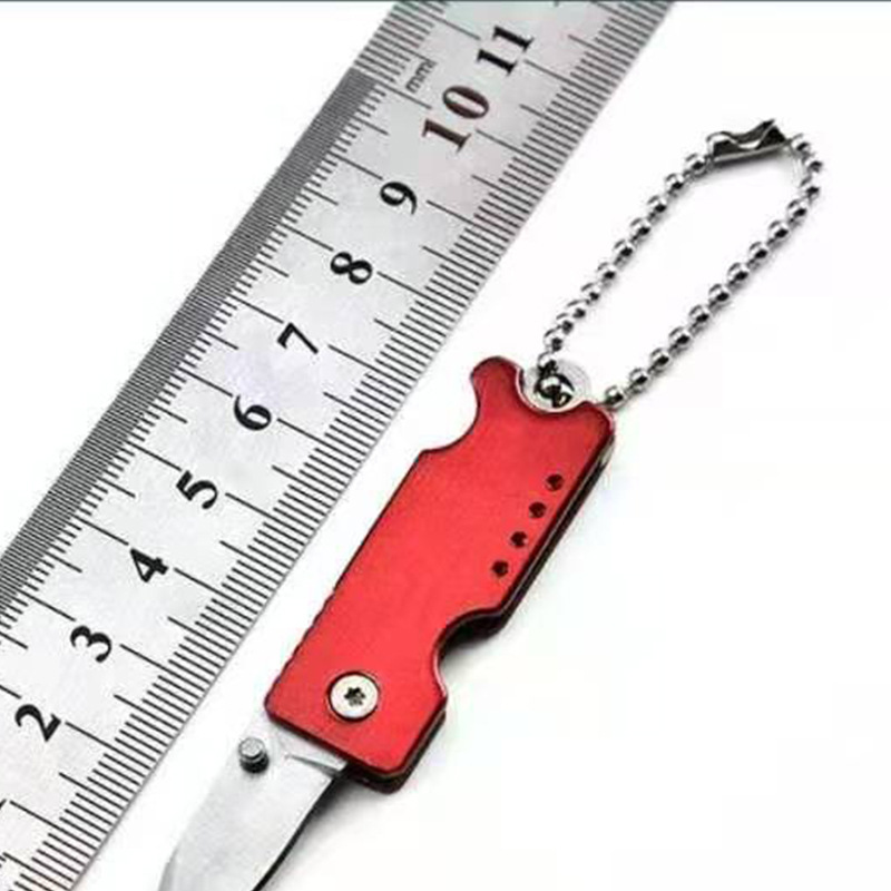 

2022 mini Key buckle auto knife aluminum pocket Folding mini cutting tool gift knives xmas knife