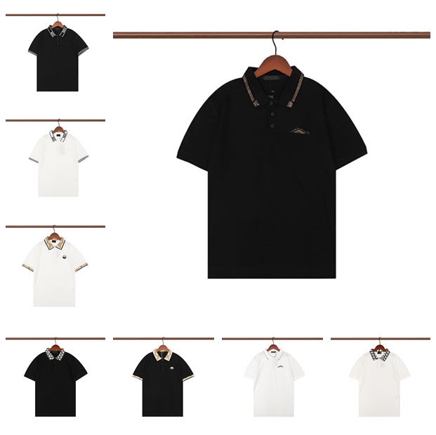 

Men's Women Polos French brand Crocodile man polo shirt Summer business leisure 100%cotton loose half sleeve embroidered lapel Paul men short sleeve T-shirt S-2XL#01