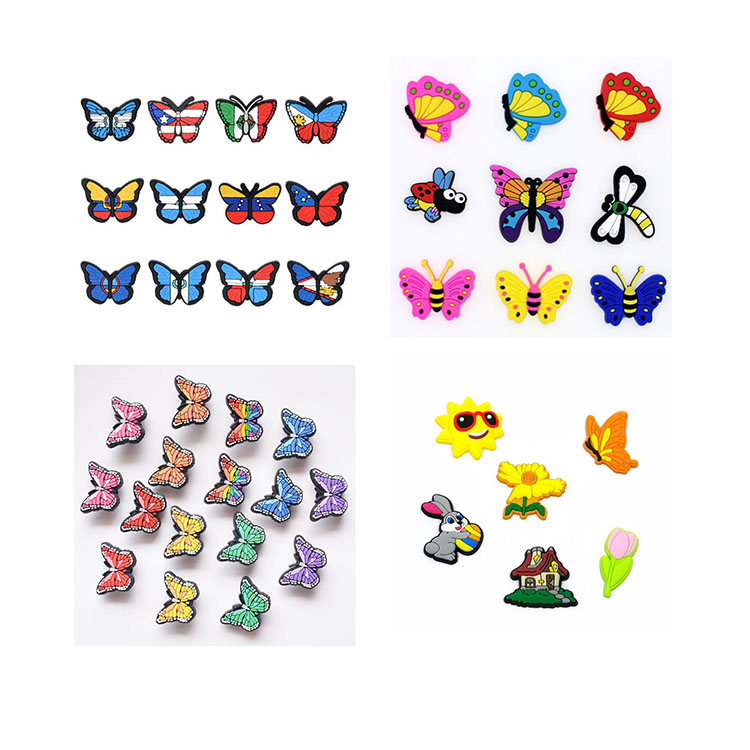 

Butterfly shoe charms mix shoecharms buckle fashion shoe accessories diy reusable clog bracelet wristband decoration