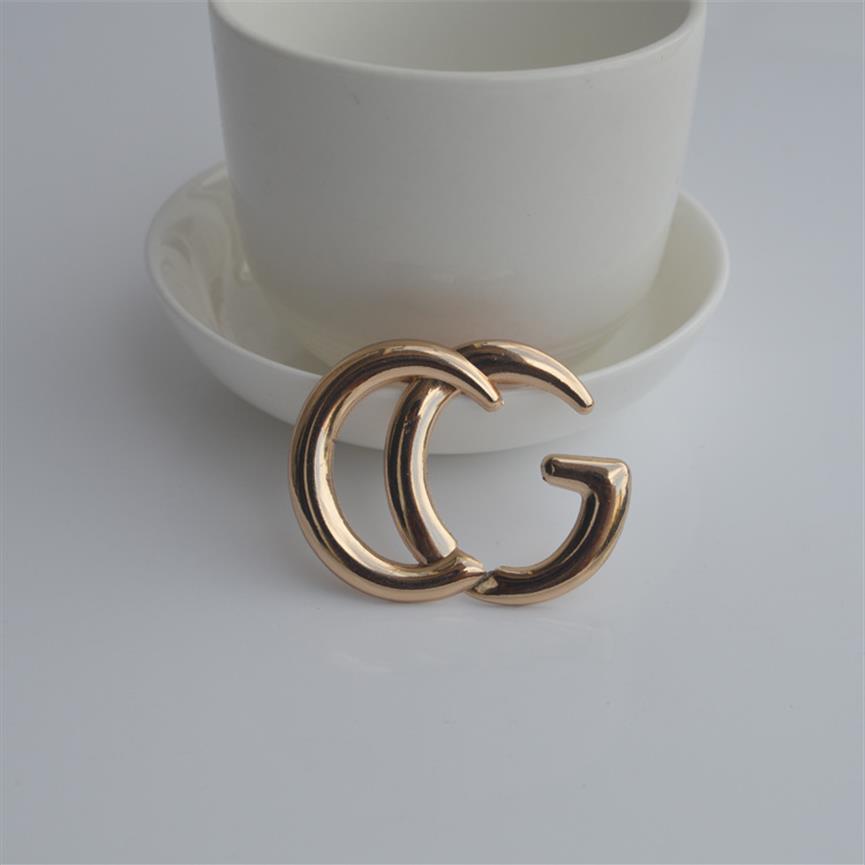 

Gold G Letters Designer Pins Brooches for Women Men Alloy Fashion Crystal Pearl Brooch Pin Jewelry for Party283C