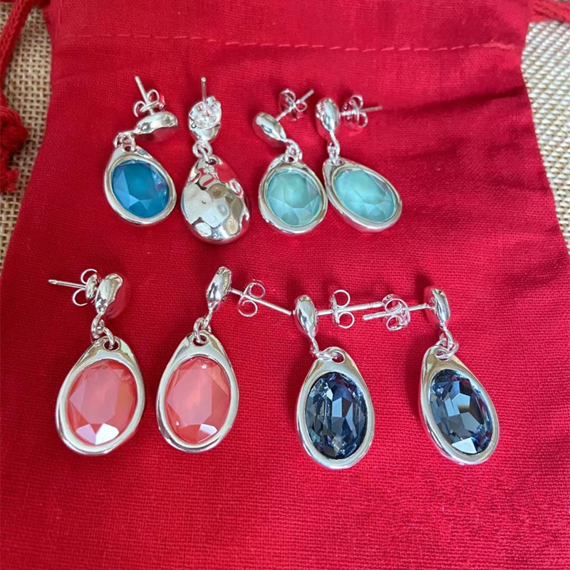 

Silver Color Round and Oval Clear Crystal Stud Earring For Women UNO de 50 Plated Jewelry Spanish Unode50 Original Fashion Flashes Earrings Factory Wholesale