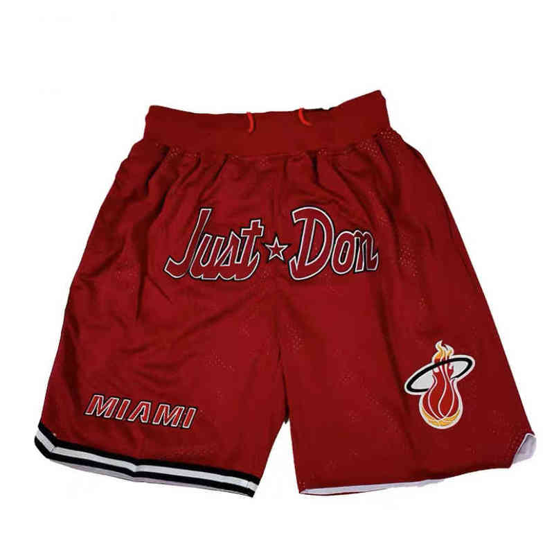 2022 Shorts de basket-ball cousus Mitchell et Ness Retro Just Don Short avec Pocket Zipper Sweatpants Men Taille S-XXXL avec 153 Style 51