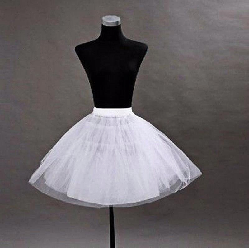 

White Black Short Petticoats Tulle Petticoat Crinoline for Girls Tutu Skirt Ball Gown Underskirt Jupon-mariage Wedding Petticoat CPA274