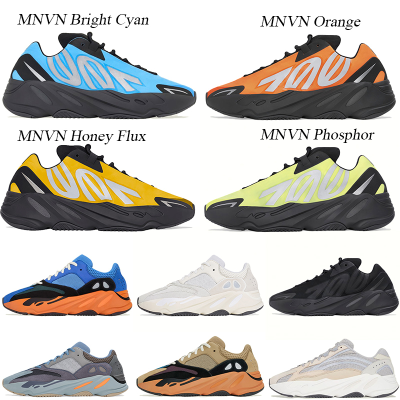 

700 Wave Runner Running shoes Solid Grey Cream Sun Bright Mauve Hospital Blue Wash Orange Enflame Amber women trainers, 700 mnvn blue tint 36-45
