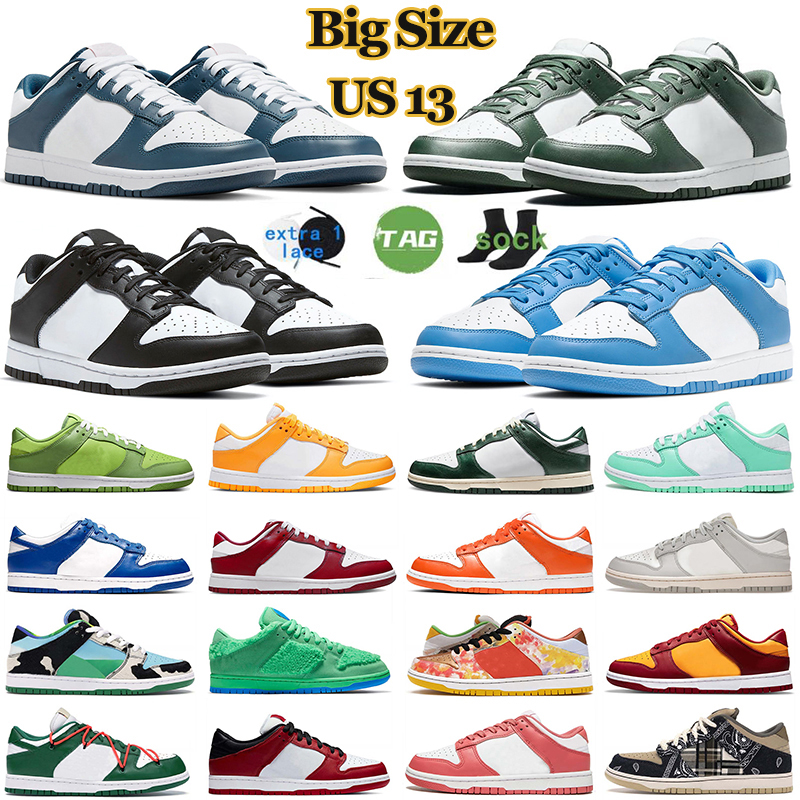 

Big Size US 13 mens designer casual shoes dunks low men women sneakers dunksb Syracuse Panda White Black UNC Valerian Blue UNC Chicago Laser Orange trainers, 19 laser orange