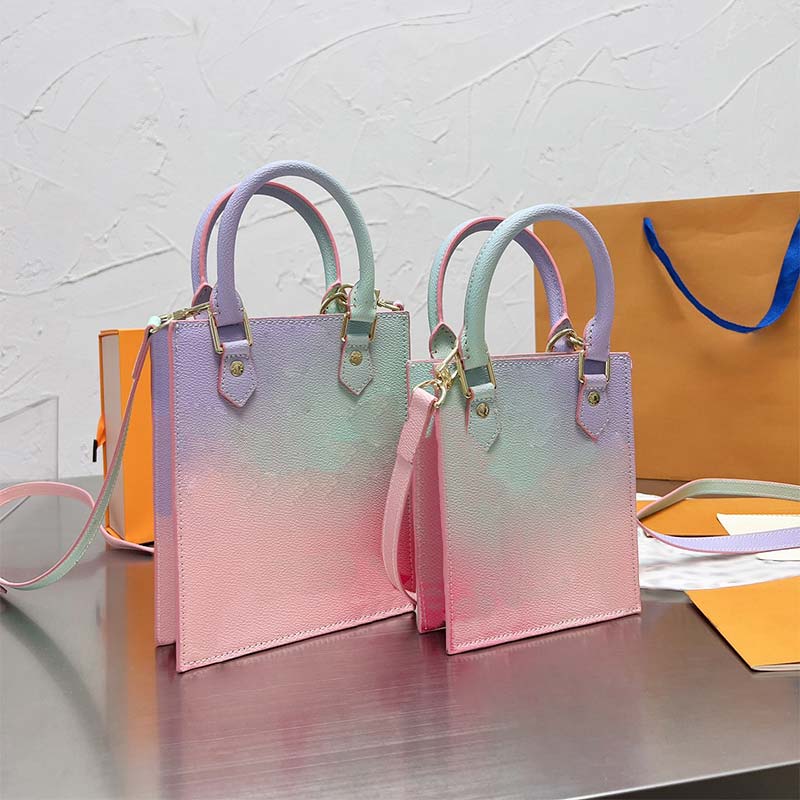 

Totes Designer Handbag Women Top leather aged flower classic changing color large and small shoulder bag Tote Bags Designer, Multi-color