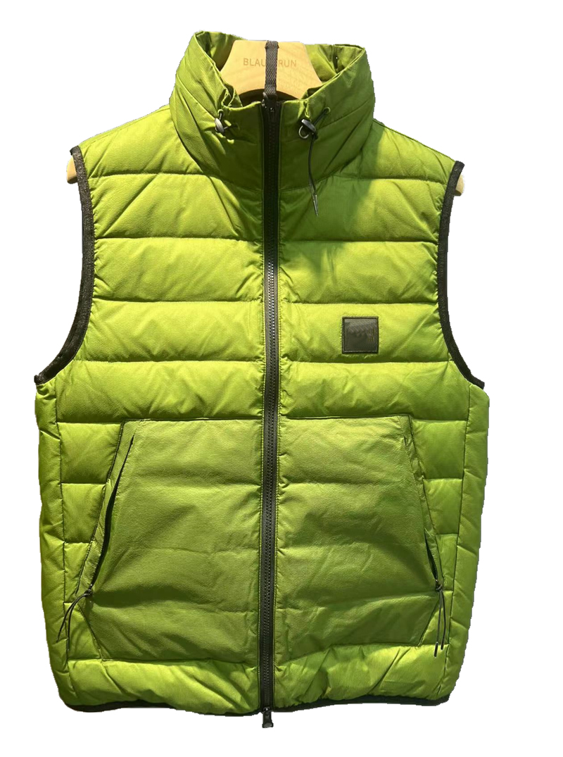 

Tide Fluffy Puffy Vest High Quality Ins Men's Hooded Detachable Warm Down Vest, Blue