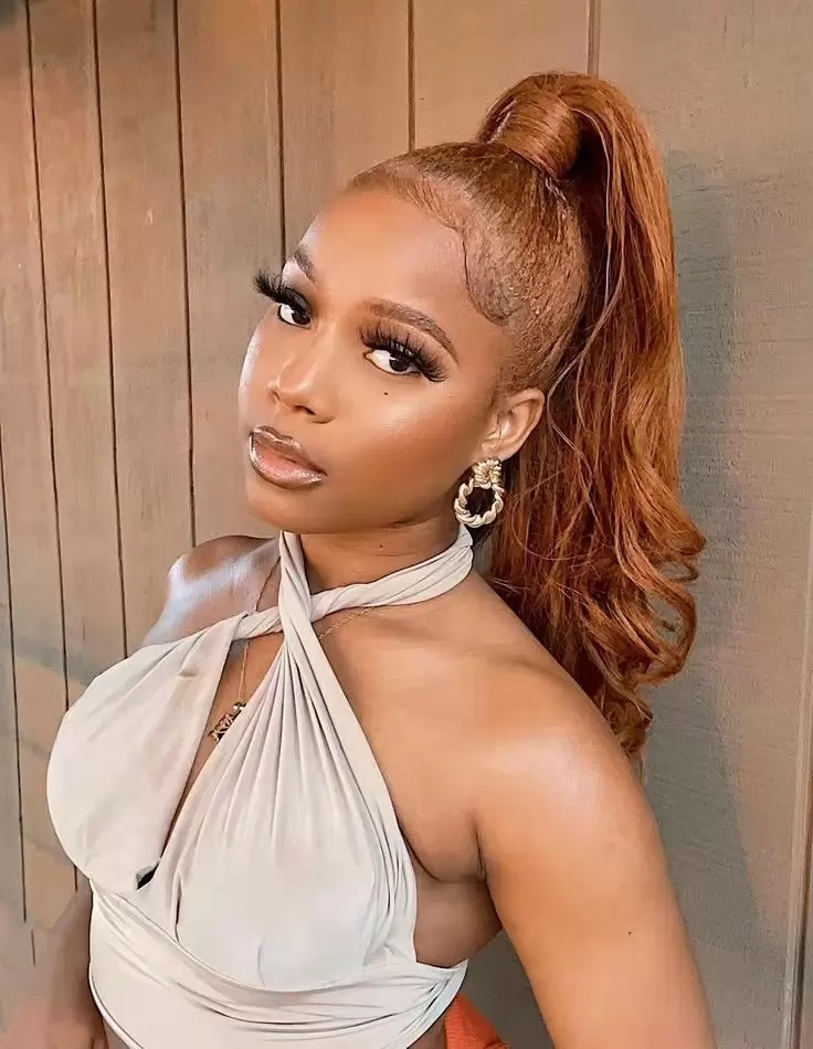 

Virgin Ginger blonde ponytails Wrap Around Ponytail One Piece Clip in wet wavy Pony Tial Hair Extensions 16inch Human Hairpiece Copper Orange Red Ponytail 120g 140g
