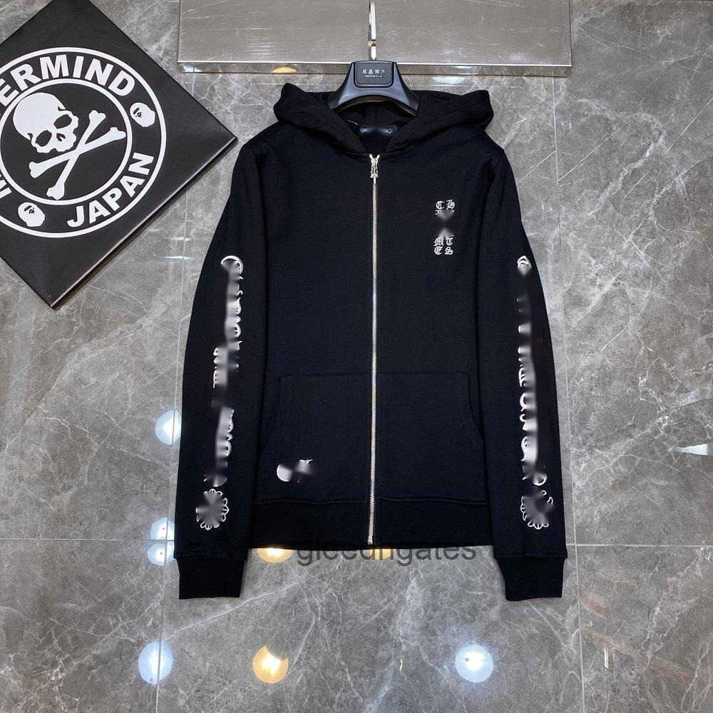 

Hearts22ss Hoodies Hearts//chrome 22ss Correct Sanskrit Heavy Industry Needle Tiandao Machine Full Body Embroidered Zipper Sweater, Specially customized mud lime