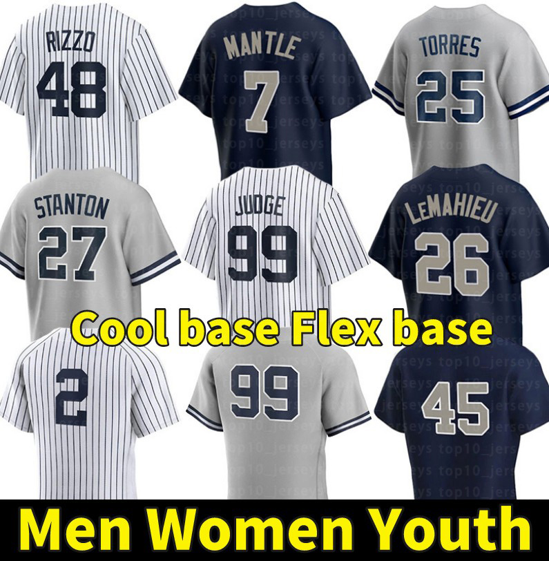

Anthony Rizzo Aaron Judge Baseball Jerseys Yankee Gerrit Cole Derek Jeter Giancarlo Stanton Josh Donaldson Joey Gallo DJ LeMahieu Gleyber Torres Custom Jersey, Women color 2