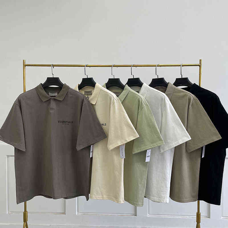 Fashion Essentials Designer Couples t shirts Fog Multi Thread Small Crowd Loose Men's Polo Shirt Short Sleeve T-shirt