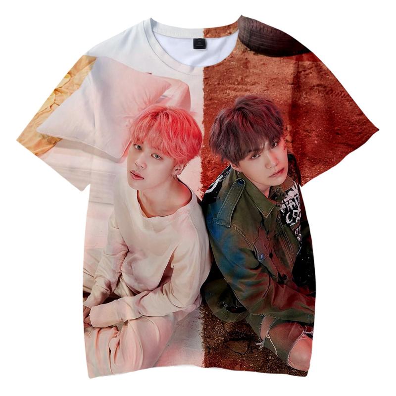 

Men's T-Shirts Trend T-Shirt 3D Printing Short Sleeve Korean Star Fashion Casual Unisex Hip Hop Street SleeveMen's, E3