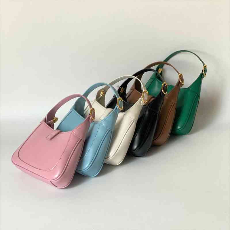 

2021 New Vintage Jackie Underarm Bag Women's Cow Leather Genuine Bag Spring Summer Hobo Dumpling Type One-shoulder Bag AA220316, Red