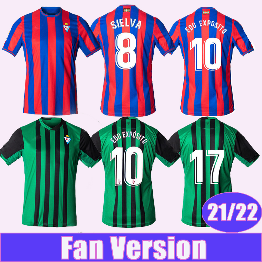 

21 22 SD Eibar STOICHKOV Mens Soccer Jerseys CORPAS Y. RAHMANI TEJERO EDU EXPOSITO SIELVA QUIQUE Home Away Short Sleeve Football Shirts Uniforms, Qm4599 21 22 home l. lig. patch