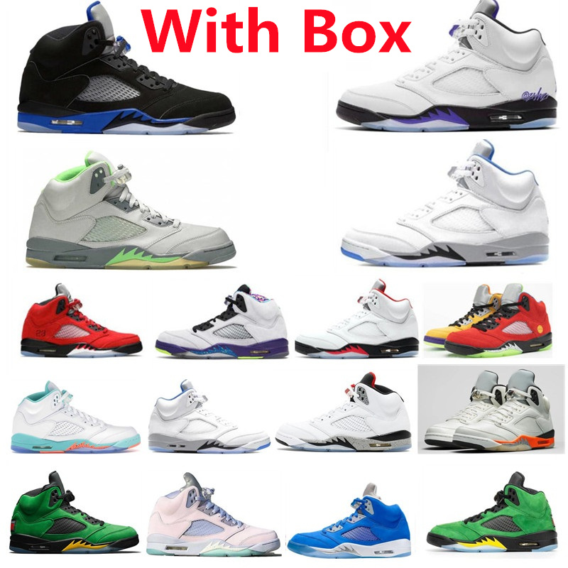 

5 Concord Fire Red Bluebird Stealth 2.0 Basketball Shoes 4s 4 Military Black Thunder 5s Raging Bull Oregon Ducks White Cement LIGHTNING Bred Sports Athletic With Box, 16