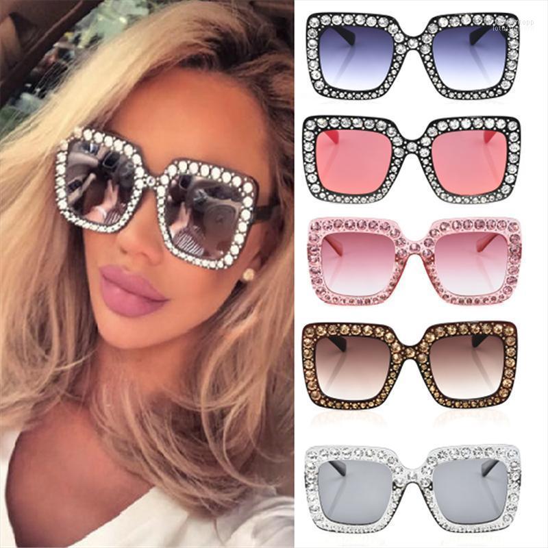 

Fashion Sunglasses Frames Women's Oversized Square Frame Bling ShadesFashion
