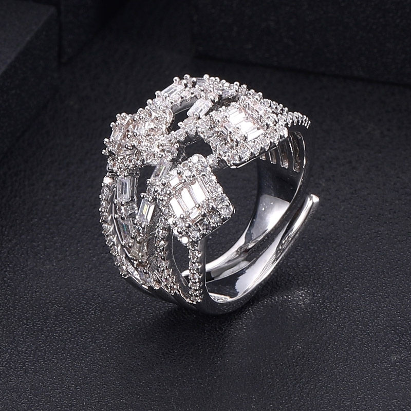

JankellyCollection Luxury Stackable Chic Rings For Women Wedding Cubic Zircon Engagement Dubai Bridal Statement Finger Ring