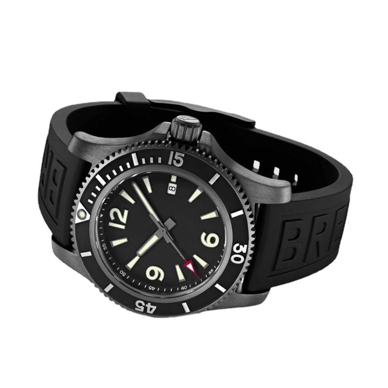 

Wristwatches Mens Mechanical SuperOcean Watch Automatic Blue Black Ceramic Rubber