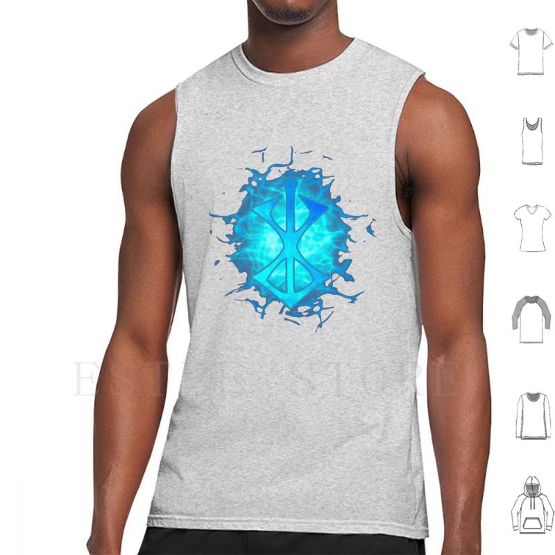 

Men' Tank Tops Berserk Vest Rune Viking Berserker Guerrier Celte Celtique Runique Futhark Ancien Ãclair Bleu, White;black