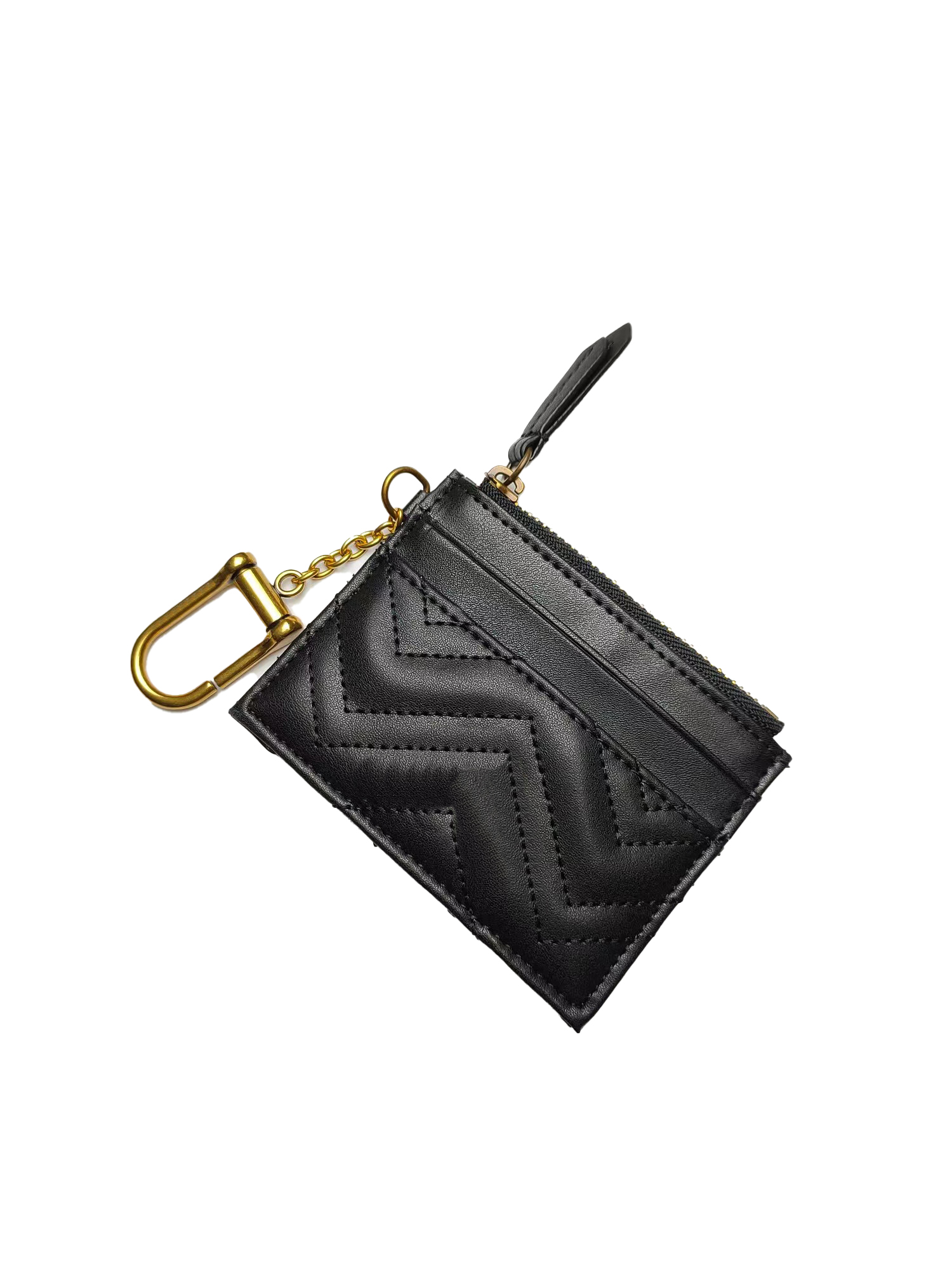 

Card Holders Classic Fashion men's and women's universal cards bag two-color metal 4 card groove leather is made V-shaped 5 color wholesale, No.1