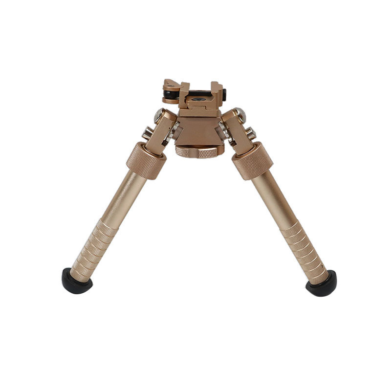 

360 Degree Rotating V8 Metal Outdoor Tactical Telescopic Bipod, Black、gold