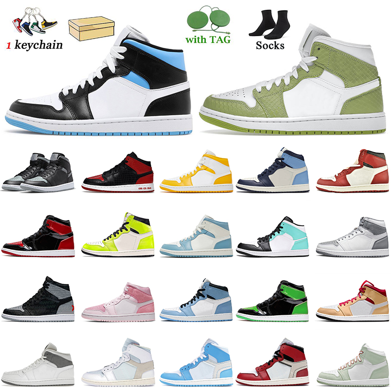 

Sport Basketball Shoes With Box Jumpman 1 Green Python 1s OG Shadow Chicago Reimagined University Blue Patent Bred Text Visionaire Women Mens Trainers Sneakers, 24 high og patina rust shadow 36-46