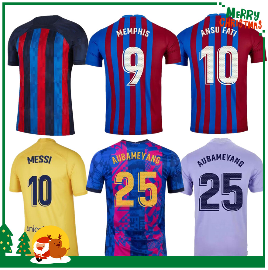 

21 22 ANSU FATI Camisetas de football soccer jersey MEMPHIS PEDRI FERRAN 2021 2022 GRIEZMANN F. DE JONG DEST shirt Men + kids kit sets third BARCELONAS, Retro