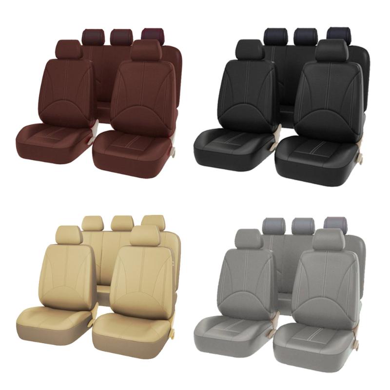 

Car Seat Covers Eco-leather Cover Chair Protection Full Set 5 Universal Breathable High Quality Auto Products Accessories Interior