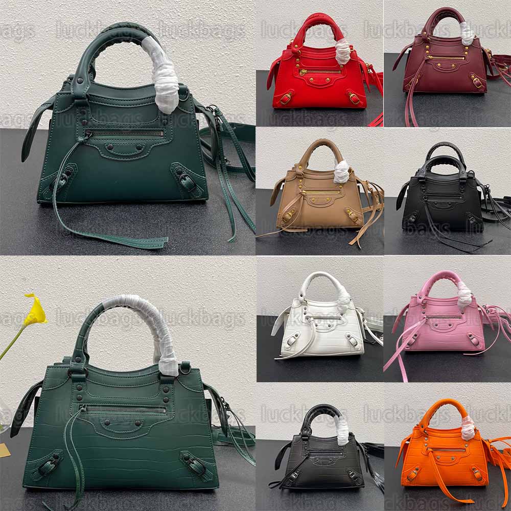 

Designer NEO CLASSIC MINI HANDBAG CROCODILE EMBOSSED Crossbody Motorcycle Bags Fashion Trend Ladies Handle Locomotive Hourglassb Bag, Customize