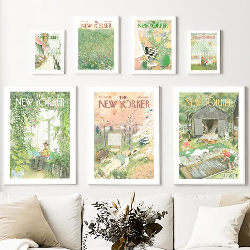 

Paintings The Yorker Magazine Cover Worldview Wall Art Canvas Painting Nordic Posters And Prints Pictures For Living Room Decor
