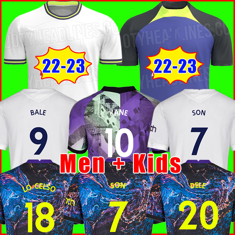 

21 22 23 DELE SON BALE KANE soccer jersey HOJBJERG BERGWIJN LO CELSO KULUSEVSKI 2021 2022 2023 LUCAS bryan football shirt uniforms tops men + kids kit 999, 22/23 men home + patch